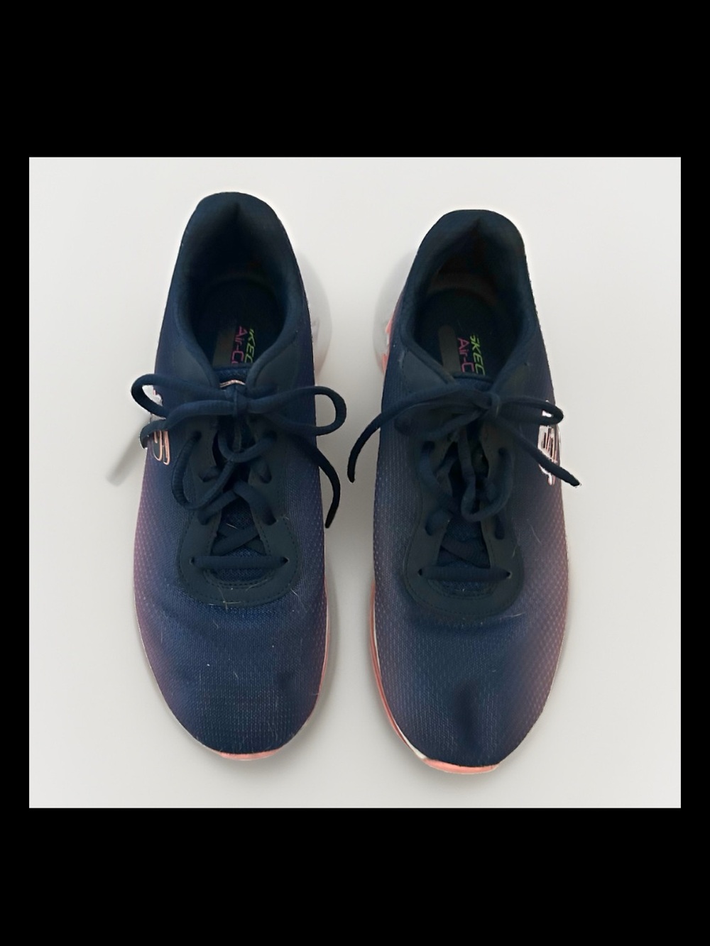 Women's Skechers Sketch Air Trainers/ Running Shoes size 10 hombre peach navy